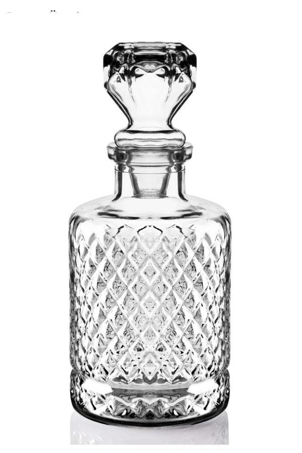 Evdekor Kapaklı Cam Karaf, Cam Sürahi Karaf, Cam Kapaklı Karaf, Viski Şişe 1250 Cc - Image 1
