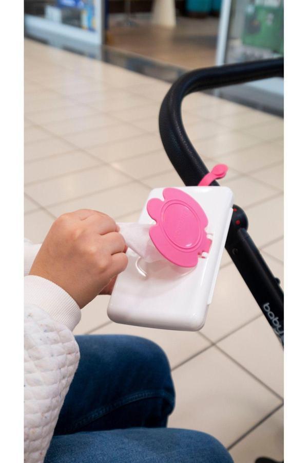 Durubox Asılabilir Islak Mendil Kutusu Pembe - Image 1