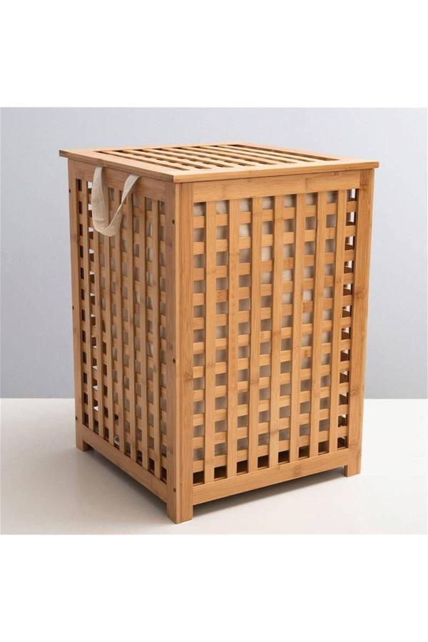 Evdekor Bambu Çamaşır Sepeti 62X45 Cm Natural - Image 1