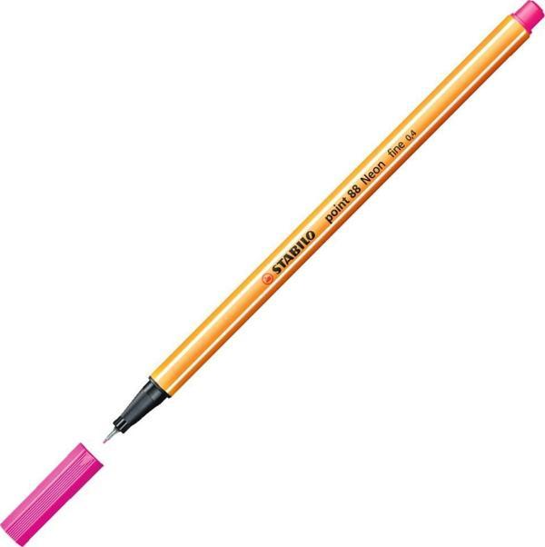 Stabilo 88/056 Keçe Uçlu İnce Kalem 88 Point 0.4 Mm Fosforlu Pembe (10 Lu Kutu) - Image 1