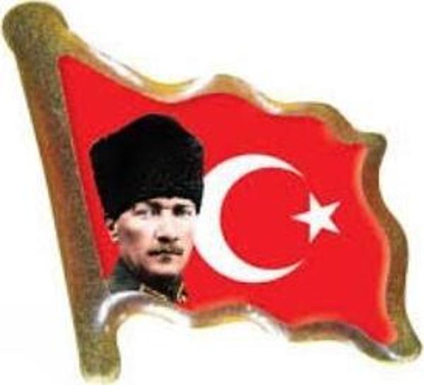 Vatan Vt614 Rozet Atalı Kalpaklı Bayraklı Dalgalı 30 Lu (1 Paket 30 Adet) - Image 1