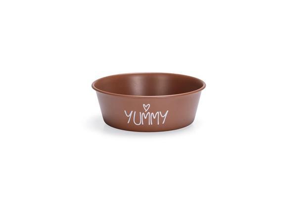 Beeztees Yavru Köpek Mama Su Kabı, Paslanmaz Çelik, Kaymaz Taban, Kiremit, 13cm, 470ml - Image 1