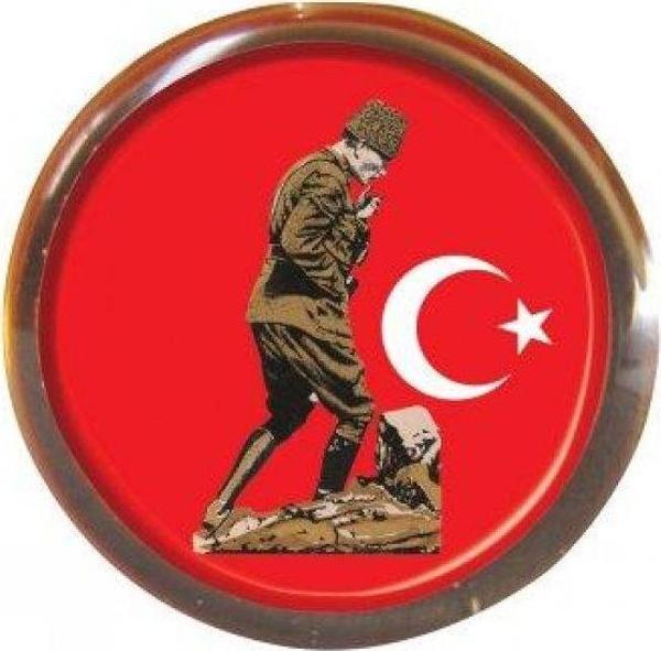 Vatan Vt617 Rozet Atalı Kocatepe Bayrak Yuvarlak 30 Lu (1 Paket 30 Adet) - Image 1