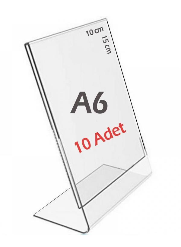 A6 L-Tipi Dikey 10 Adet Şeffaf Pleksi Föylük Menü Fiyatlık Broşürlük Etiketlik Fotoğraflık Albüm 10x15 cm - Image 1