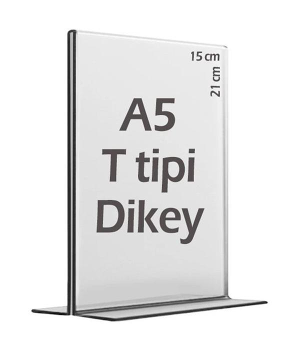 A5 T tipi Dikey Föylük Menü Şeffaf Fiyat listesi Etiketlik Broşürlük Fotoğraflık Albüm Sehpa - Image 1
