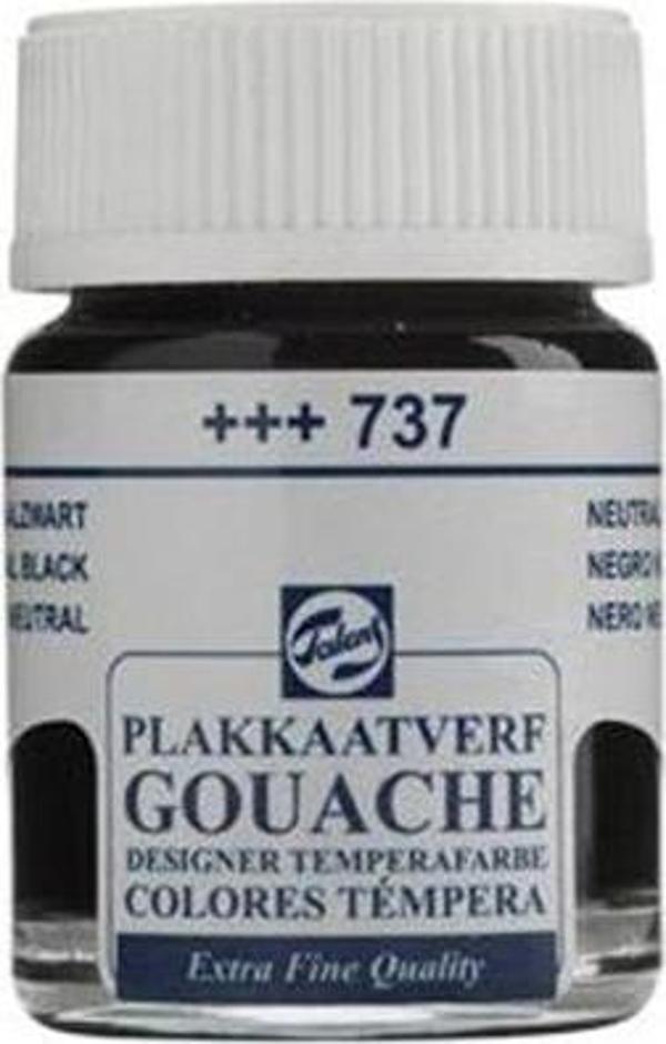 Talens 737 Guaj Boya 16 Ml Black Siyah (10 Lu Paket) - Image 1