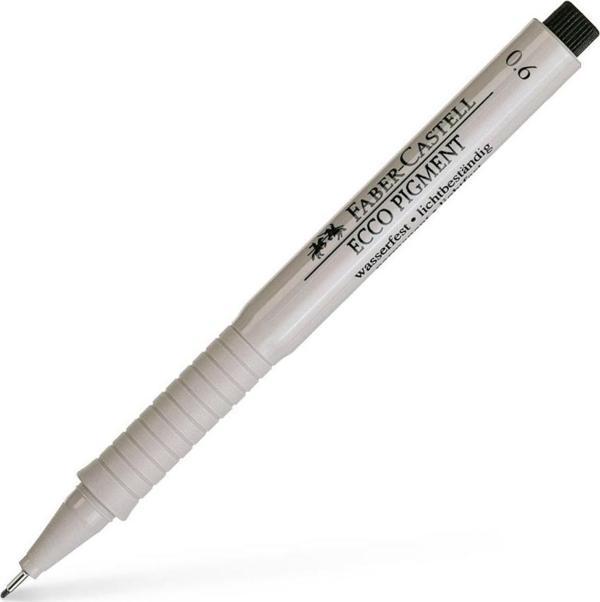 Faber-Castell Çizim Kalemi Ecco Pigment 0.6 Mm Siyah 16 66 99 (10 Lu Paket) - Image 1