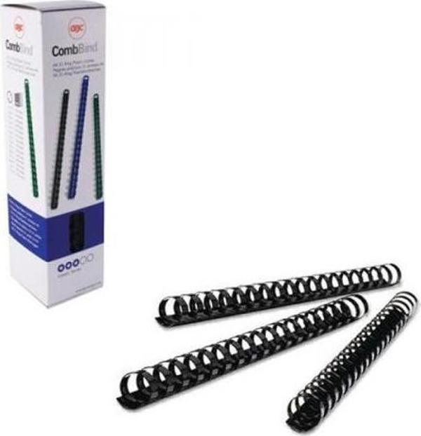 Gbc A4 Spiral Plastik Combbind 45 MM Siyah 50 Li 4028186 (1 Paket 50 Adet) - Image 1