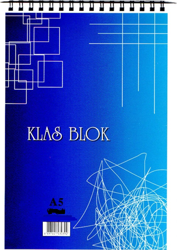 Klas A5 Bloknot Spiralli Office Book Kareli 100 Yaprak (6 Lı Paket) - Image 1