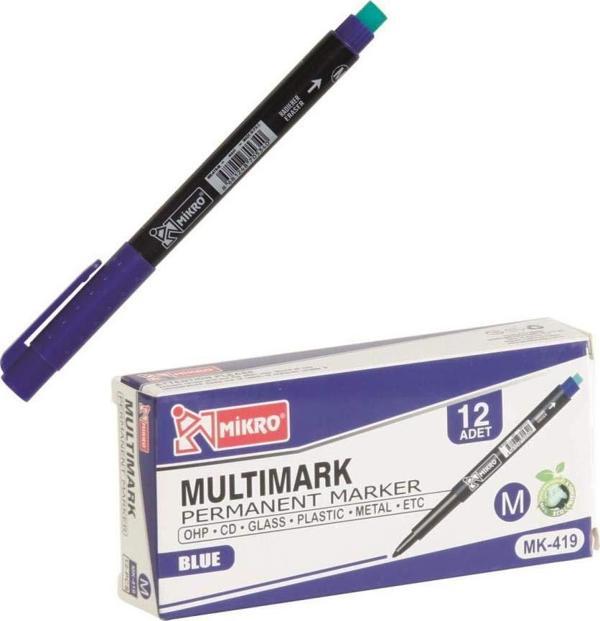 Mikro Mk-419 Cd Kalemi Permanent M Seri Mavi (12 Li Kutu) - Image 1
