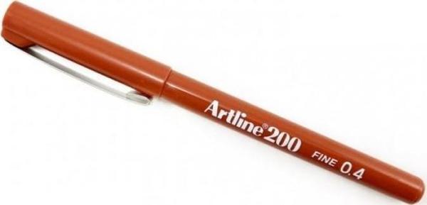 Artline Ek-200 Fineliner İnce Uçlu Keçeli Kalem 0.4 Mm Kahverengi (12 Li Kutu) - Image 1
