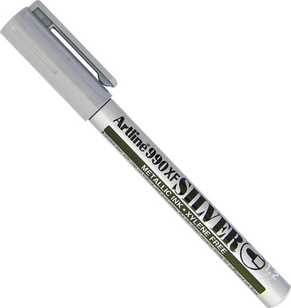 Artline Ek-990Xf Markör Kalem Yaldızlı Yuvarlak Uçlu 1.2 Mm Gümüş (12 Li Kutu) - Image 1