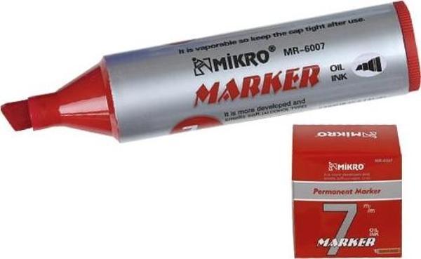 Mikro 6007 Markör Jumbo Permanent Kalem 7 Mm Kırmızı (12 Li Kutu) - Image 1
