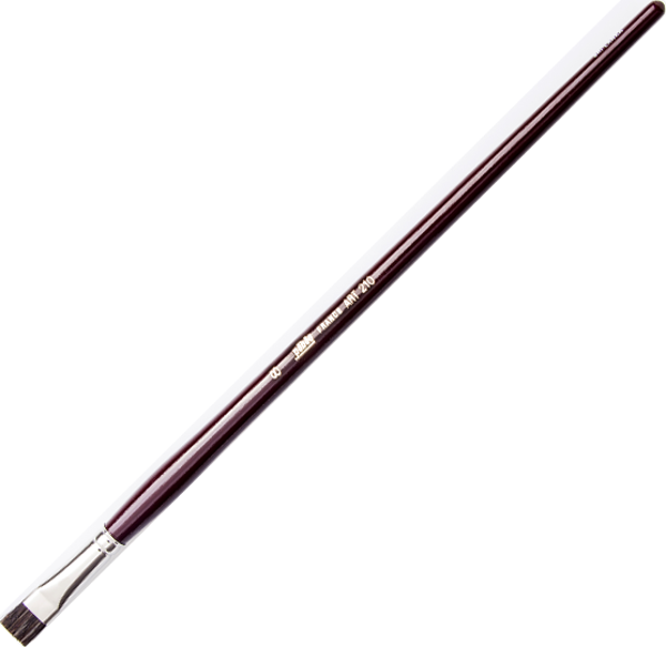 Pebeo 210-08 Düz Fırça Yüksek Kalite Samur Kıllı Akrilik Ve Yağlı Boya Fırçası (12 Li Kutu) - Image 1