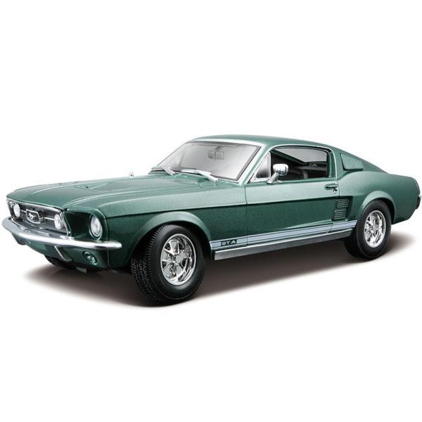 Maisto 1/18 1967 Ford Mustang GTA Fastback Model Araba - Yeşil - Image 1