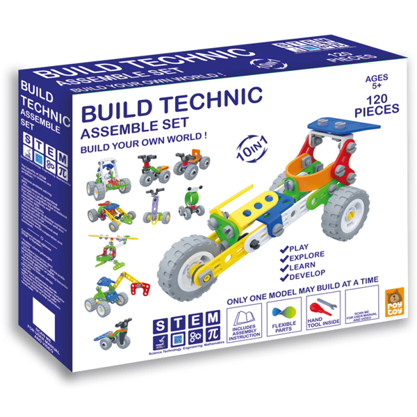 RoyToy Sök Tak Araçlar - 10in1 Set (120 Parça) - Image 1