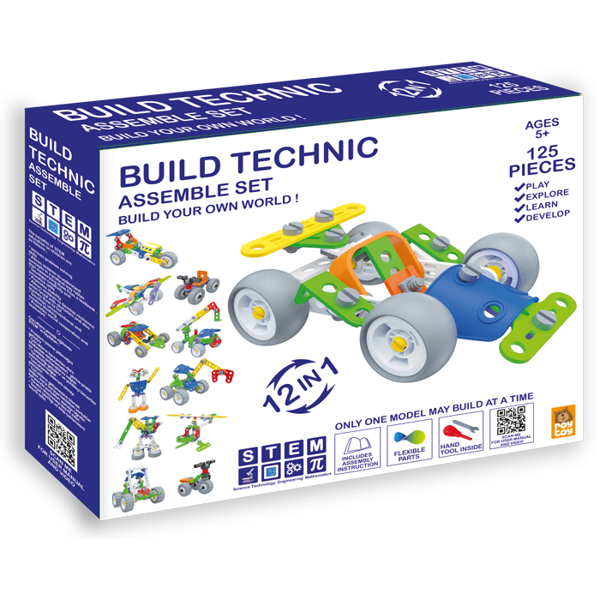 RoyToy Sök Tak Araçlar - 12in1 Set (125 Parça) - Image 1