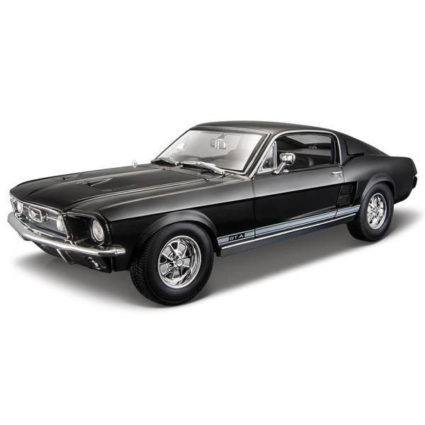 Maisto 1967 Ford Mustang GTA Fastback 1:18 Model Araba Siyah - Image 1