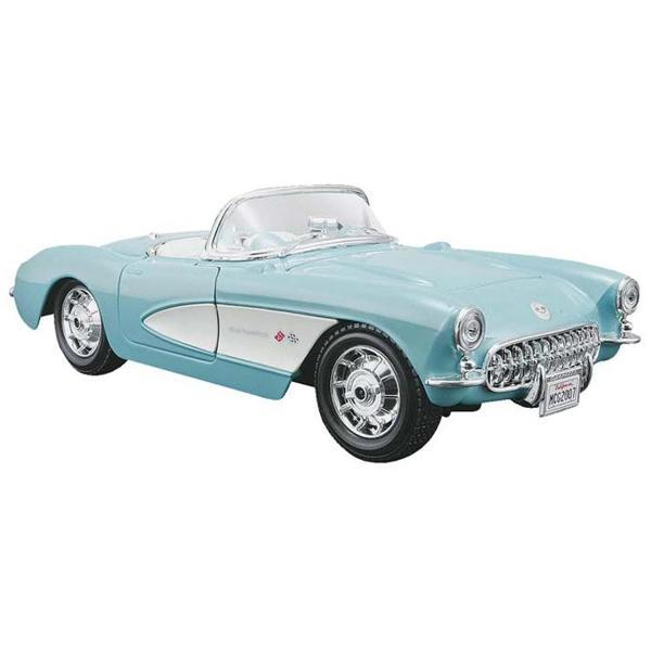 Maisto 1/24 1957 Model Chevrolet Corvette - Turkuaz - Image 1