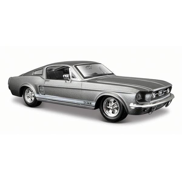 Maisto 1/24 1967 Model Ford Mustang GT - Gri - Image 1