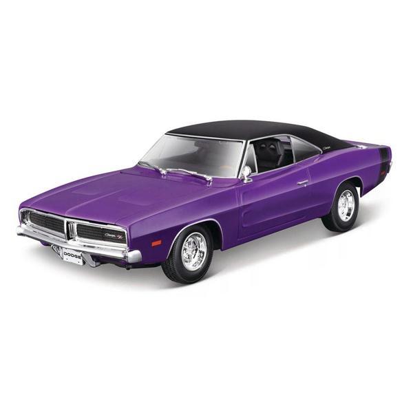 Maisto 1969 Dodge Charger R/T Mor 1/18 Model Araba - Image 1