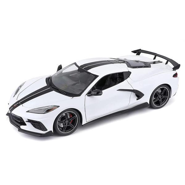 Maisto 1/24 2020 Chevrolet Corvette Stingray Coupe - Beyaz - Image 1