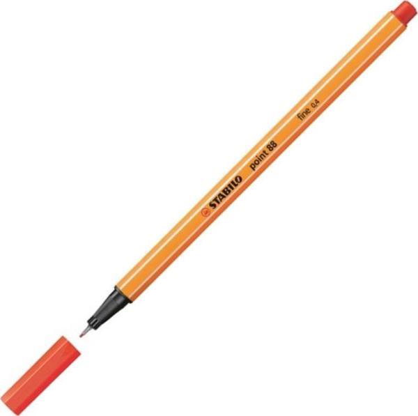Stabilo 88/48 İnce Uçlu Keçeli Kalem 88 Point 0.4 Mm Kızıl (10 Lu Kutu) - Image 1
