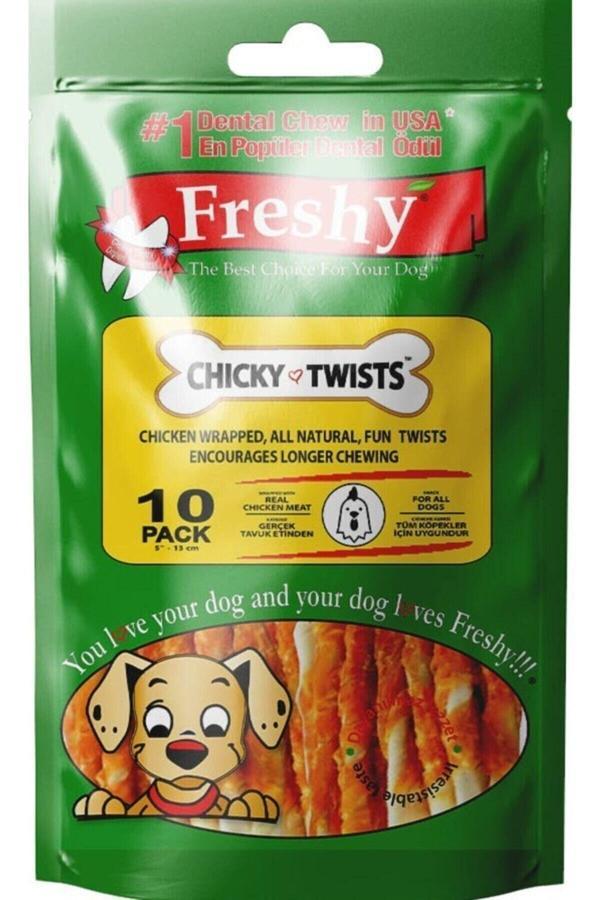 Chicky Twist - Taze Tavuk Eti Kaplı Köpek Çiğneme Çubukları - 10 Adet - Image 1
