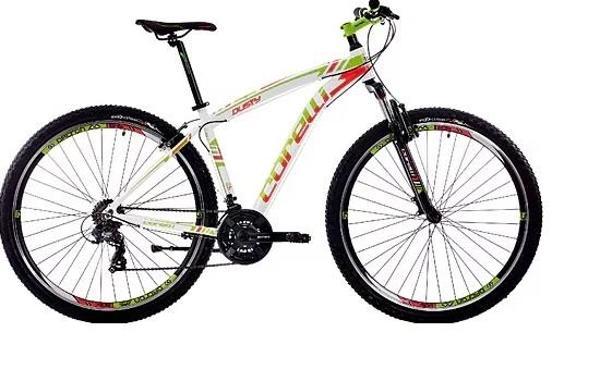 Corelli Dusty 1.1 V Fren Shimano 21 Vites 27,5 Jant Dağ Bisikleti Beyaz Yeşil Kırmızı 18 Kadro - Image 1