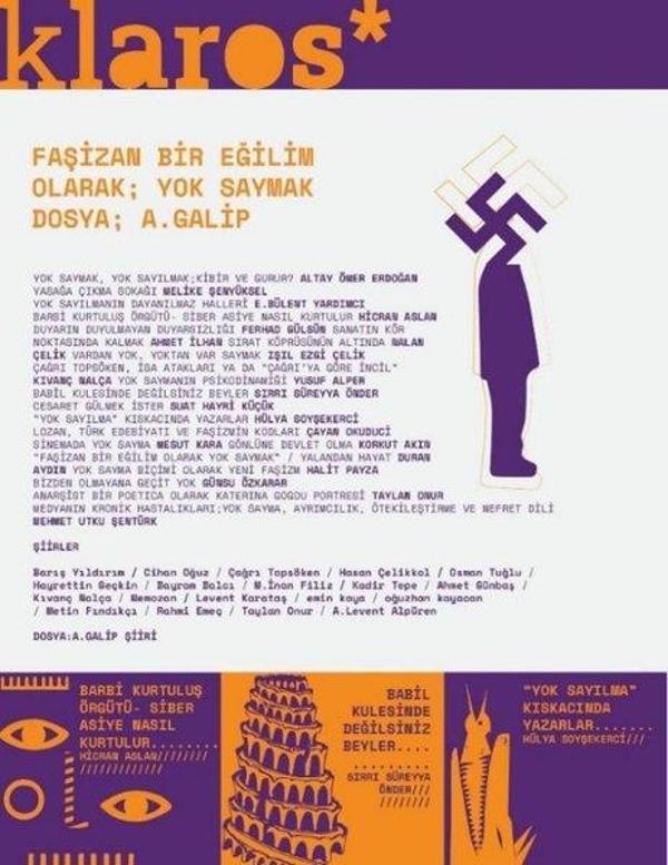 Faşizan Bir Eğilim Olarak; Yok Saymak Dosya; A.Galip - Klaros Yayınları - Image 1