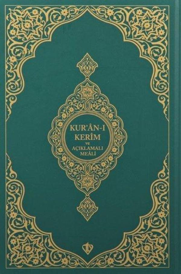 Kur'an-ı Kerim ve Açıklamalı Karşılıklı Meali  Roman Boy - Yeşil - Türkiye Diyanet Vakfı Yayınları - Image 1