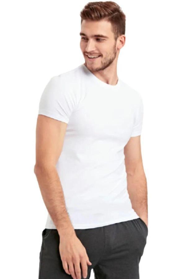 Güryıldız Underwear Güryıldız Gri 12'Li Penye Erkek Sıfır Yaka Fanila 24007 - Image 1