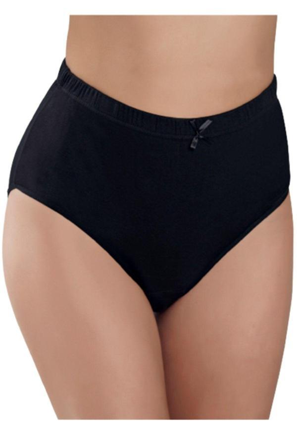 Güryıldız Underwear Güryıldız 6'Lı Siyah Penye Ribana Saten Biye Kalpli Bato 22004 - Image 1