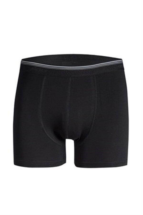 Güryıldız Underwear Güryıldız 3'Lü Siyah Erkek Uzun Klasik Kesim Likralı Boxer 24519 - Image 1