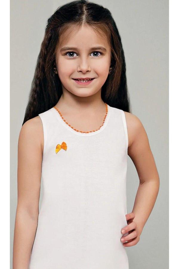 Güryıldız 3 Adet Ribana Ponponlu Geniş Askılı Kız Çocuk Atlet Asorti 27309 - Image 1