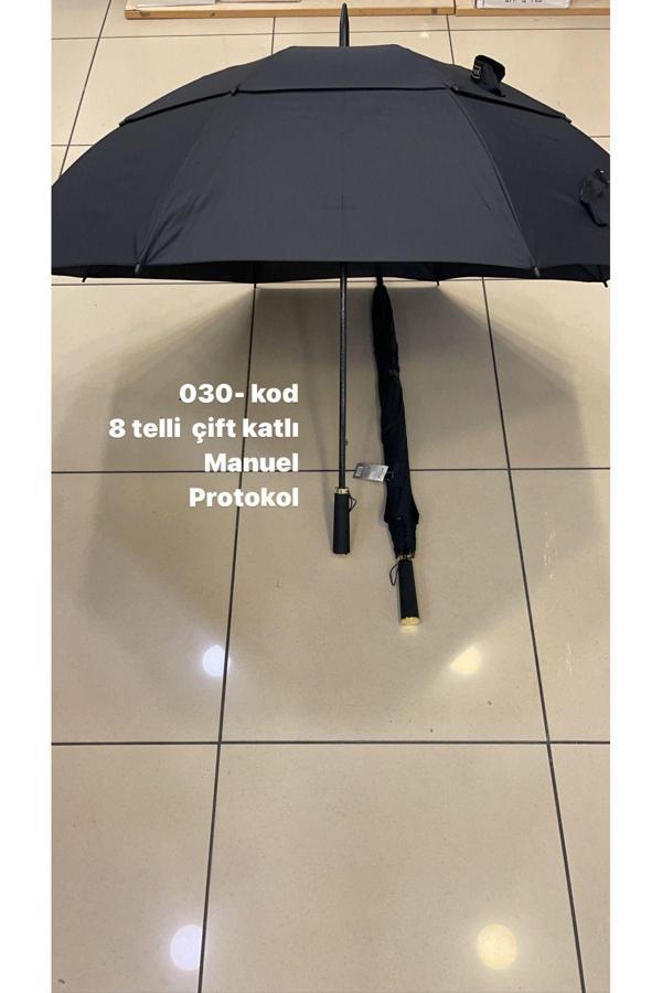 Rainwalker Protokol Şemsiyesi Çift Katlı Manuel ( 8 Telli ) - Image 1