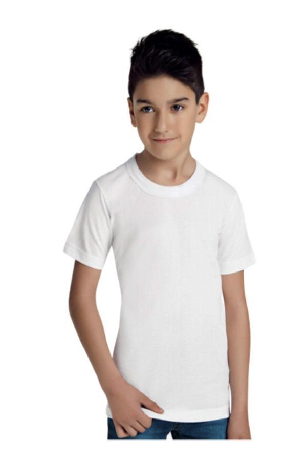 Güryıldız Underwear 6'Lı Penye Erkek Çocuk Sıfır Yaka Fanila 28204 - Image 1