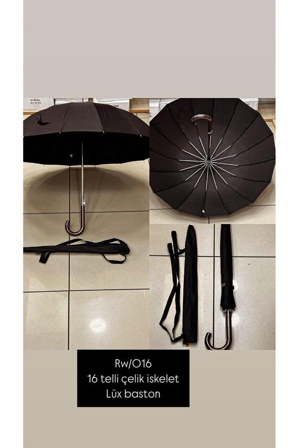 Rainwalker Lüx Çelik İskelet Baston Şemsiye ( 16 Telli ) - Image 1