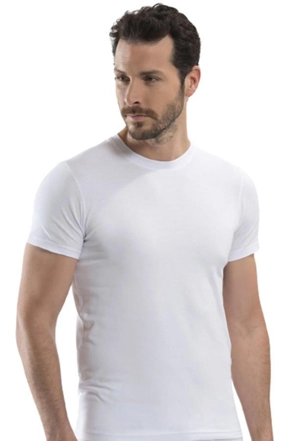Altunkoza Underwear Has Altunkoza 12'Li Paket Erkek 0 Yaka Kısa Kollu Atlet Beyaz 14203 - Image 1