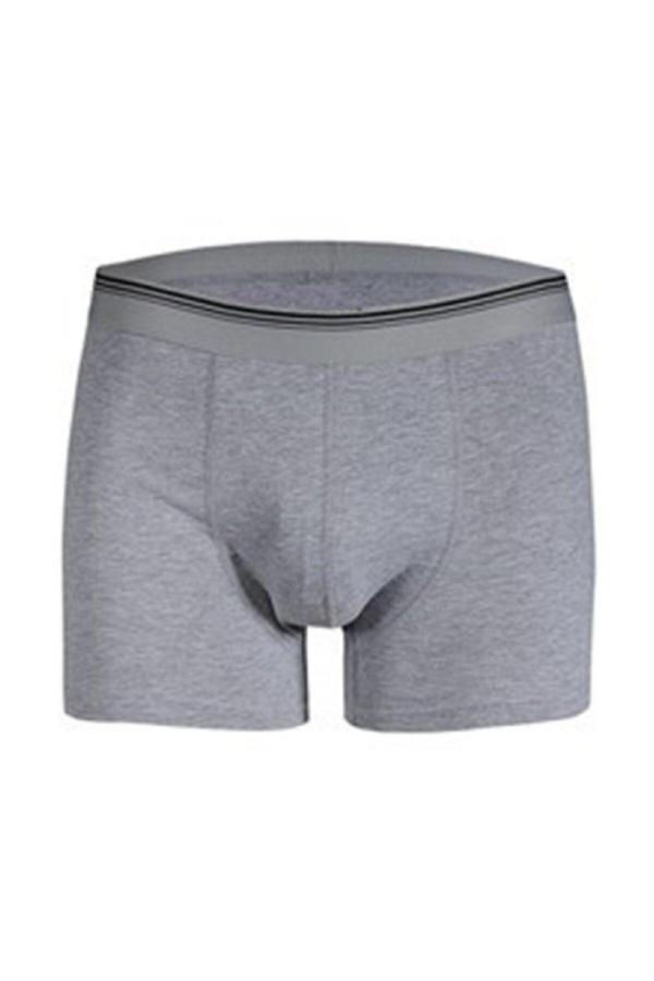 Güryıldız Underwear 3'Lü Gri Erkek Uzun Klasik Kesim Likralı Boxer 24519 - Image 1