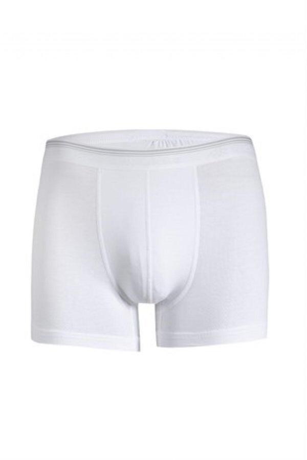 Güryıldız Underwear 3'Lü Beyaz Erkek Uzun Klasik Kesim Likralı Boxer 24519 - Image 1