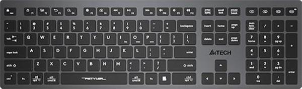 A4 Tech Fstyler Fbx50C Gri Bluetooth +2.4G Nano Fn Şarjlı Multimedya Kablosuz Klavye - Image 1