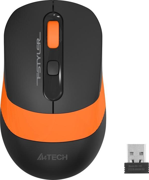 A4 Tech Nano Optik 2000 Dpi Kablosuz Mouse Turuncu FG10 - Image 1