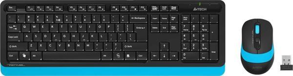 A4 Tech Q TR 2.4G Multimedia Kablosuz Klavye Mouse Seti Mavi FG1010 - Image 1