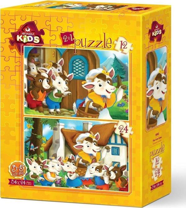 Art Puzzle 12+24 Parça Puzzle Sevimli İnekler 5552 - Image 1