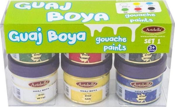 Artebella Guaj Boya 6 Lı Set-01 50 Cc Abs70050 - Image 1