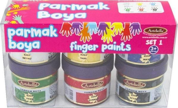 Artebella Parmak Boya 6 Lı Set-01 50 Cc Abs50050 - Image 1