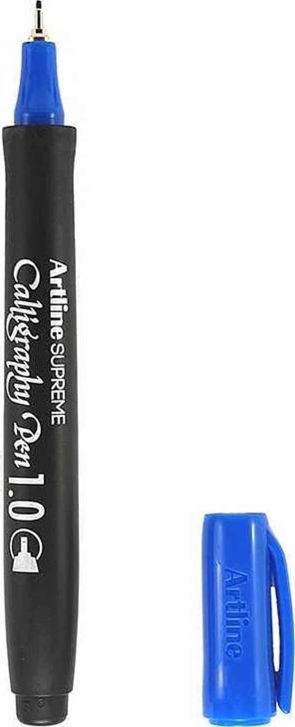 Artline Kaligrafi Kalemi Supreme Calligraphy Pen 1.0 Mavi (12 Li Paket) - Image 1