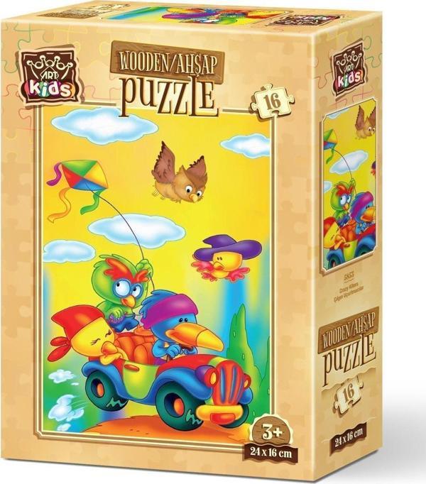 Art Puzzle 16 Parça Ahşap Puzzle Çılgın Uçurtmacılar 5853 - Image 1