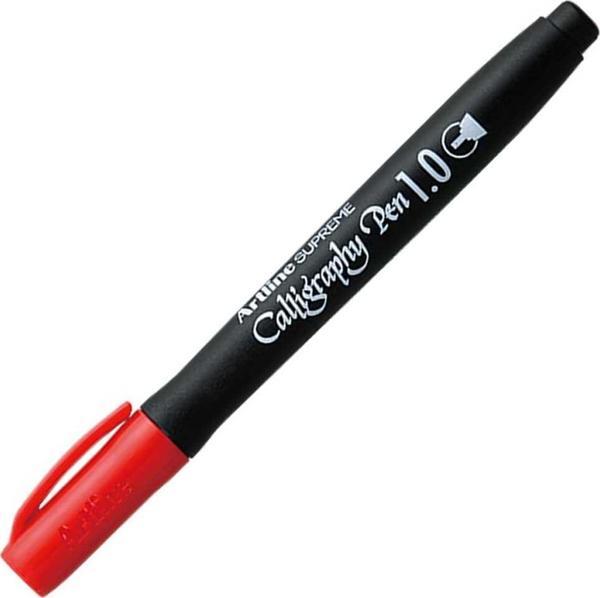Artline Supreme Calligraphy Pen Kaligrafi Kalemi Fiber Uç 1,0 Mm Kırmızı LV-A-EPF-241 RED (12 Li Paket) - Image 1
